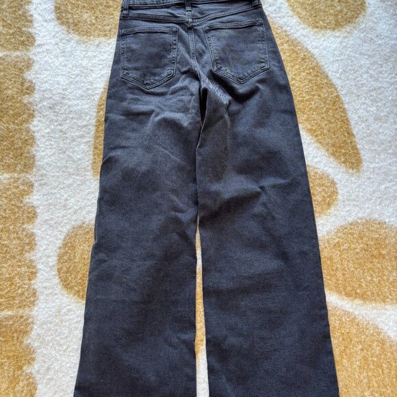 GAP High Rise Stride Wide Leg Jeans Black Wash 26 L - Picture 7 of 7